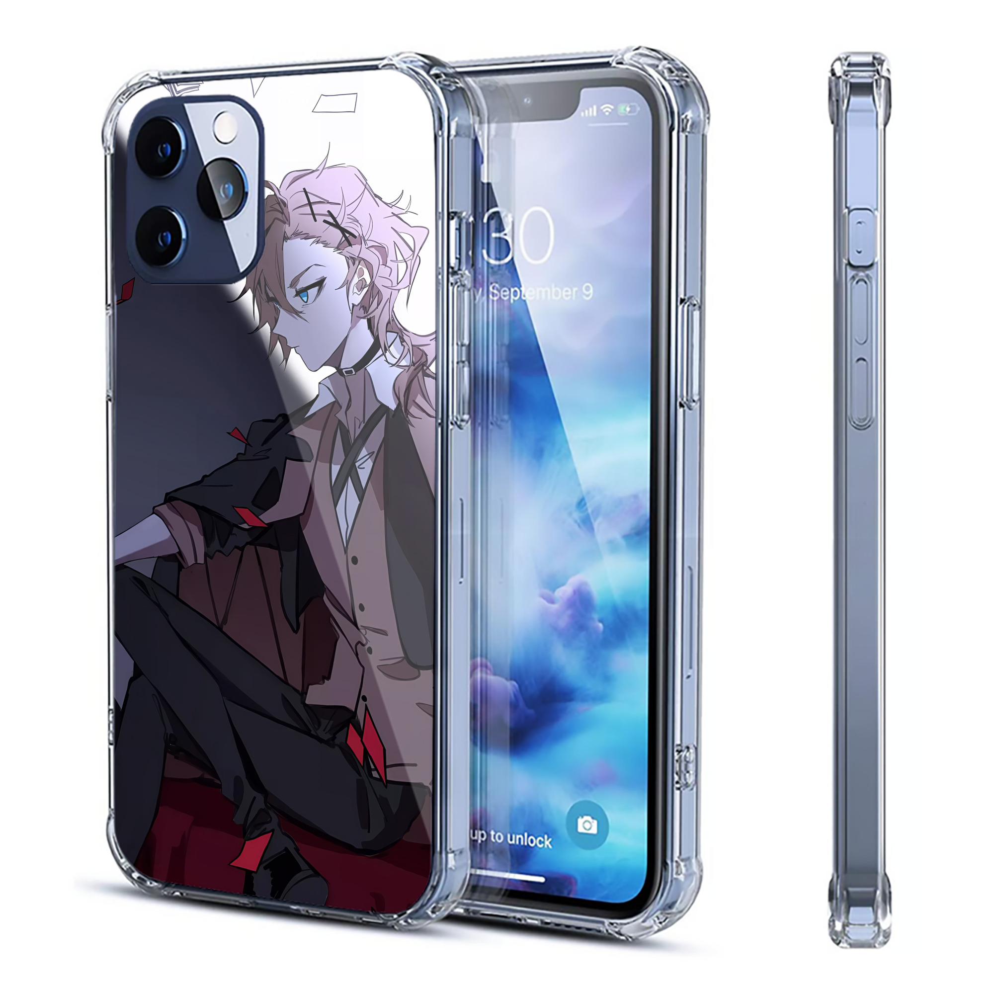 （画像用） 文豪ストレイドッグス Bungo Stray Dogs 【iPhone 12シリーズ対応】透明スマホケース（クリアソフトケース）
